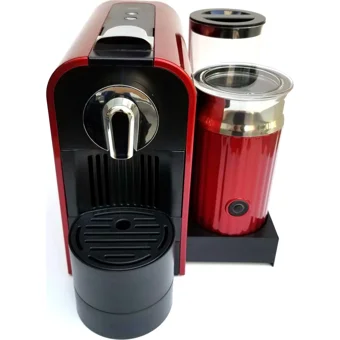 Espressomm 1200 W Tezgah Üstü Kapsüllü Yarı Otomatik Espresso Makinesi Kırmızı