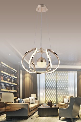 Gökdağ Group Balle Tekli Turkuaz Sarkıt Modern Hasır Salon-Oturma Odası Avize
