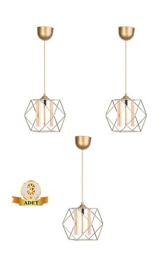 Bamyum Champion 2'li Siyah Sarkıt Modern Alüminyum Salon-Oturma Odası Avize