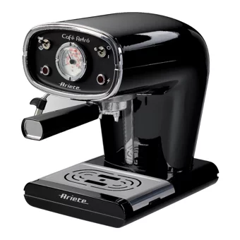 Ariete Ceffe Retro 850 W Alüminyum Tezgah Üstü Kapsüllü Mini Manuel Espresso Makinesi Siyah