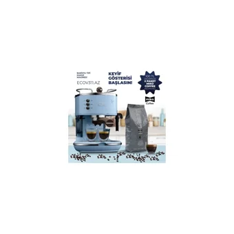 Delonghi ECOV311.AZ Icona 1100 W Paslanmaz Çelik Tezgah Üstü Kapsülsüz Manuel Espresso Makinesi Mavi