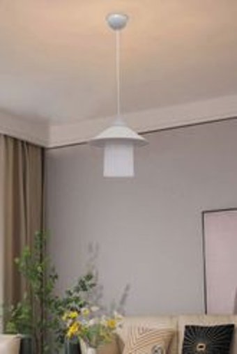 Dekorras Tekli Bej Hasır Klasik Bambu Salon-Oturma Odası Avize