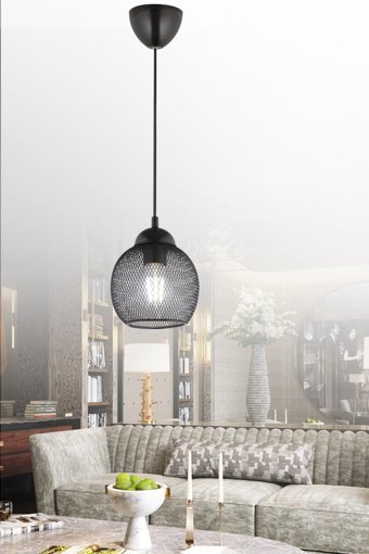 Modelight 3'lü Siyah Ahşap Modern Ahşap Salon-Oturma Odası Avize