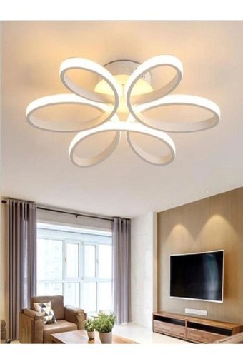 Artı Aydınlatma 4'lü Beyaz Ledli Modern Alüminyum Salon-Oturma Odası Avize