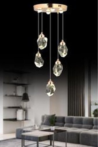 Homing 4'lü Siyah Ahtapot Modern Metal Salon-Oturma Odası Avize