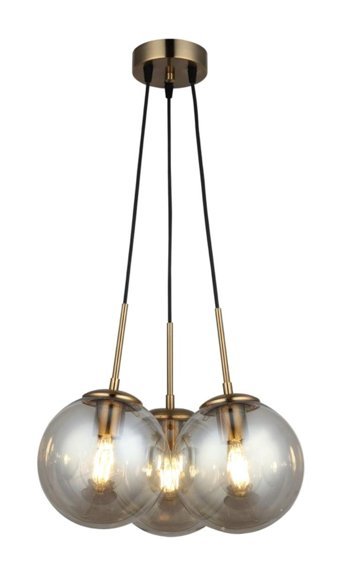 Voxlamp Lighting Solutions 3'lü Siyah Ledli Modern Alüminyum Salon-Oturma Odası Avize