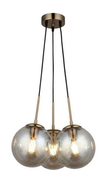Voxlamp Lighting Solutions 3'lü Siyah Ledli Modern Alüminyum Salon-Oturma Odası Avize