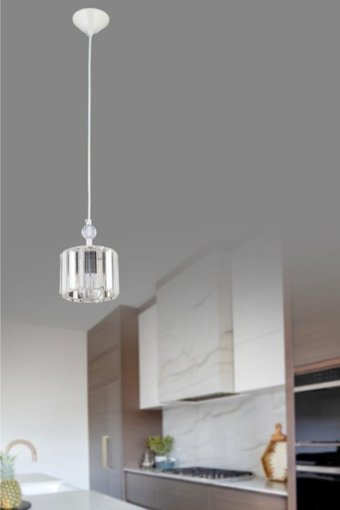 Homing Ayd-2773 Tekli Siyah Sarkıt Klasik Kumaş Salon-Oturma Odası Avize
