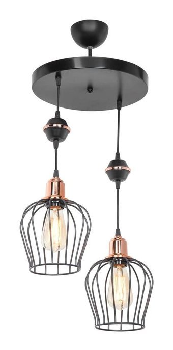 Luna Lighting 2803-4A-28 4'lü Çok Renkli Şapkalı Modern Metal Salon-Oturma Odası Avize