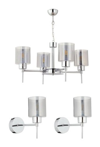 Apliqa Cara 3'lü Altın Ledli Modern Metal Salon-Oturma Odası Avize
