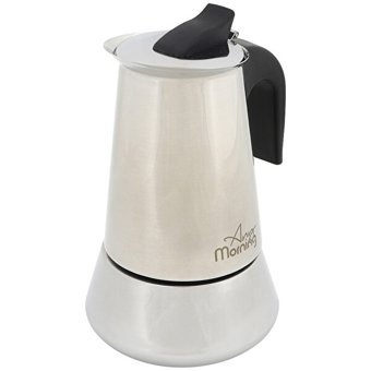 Any Morning Jun-6 Paslanmaz Çelik Tezgah Üstü Kapsülsüz Mini Manuel Espresso Makinesi Beyaz