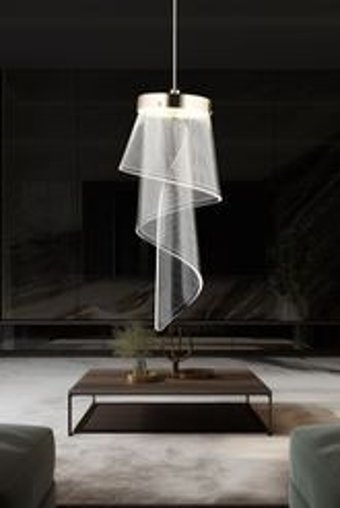 Apliqa Coswell Tekli Beyaz Ledli Modern Metal Salon-Oturma Odası Avize