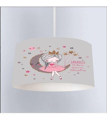 Evlight Deko Tekli Gri Sarkıt Modern Kumaş Salon-Oturma Odası Avize