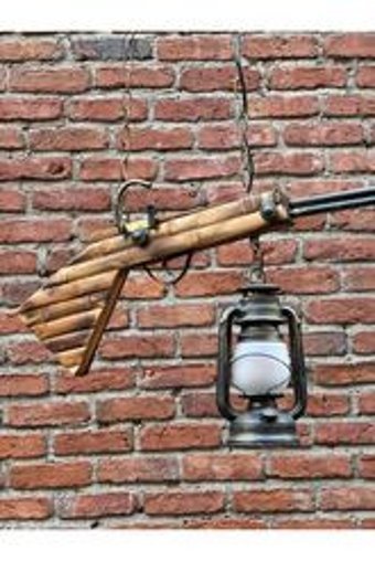 Alecra 3'lü Kahverengi Ahşap Rustik Ahşap Mutfak Avize