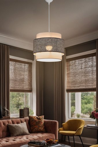 Ledrica Tekli Gri Sarkıt Modern Alüminyum Salon-Oturma Odası Avize