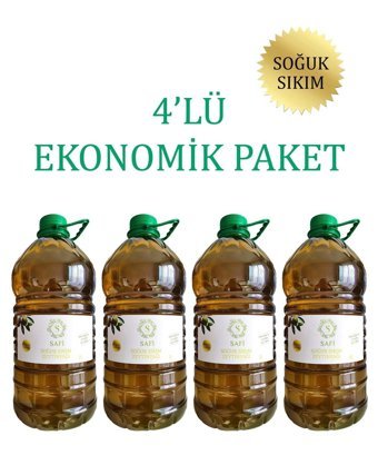 Safi Organik Filtresiz Polifenolsüz Soğuk Sıkım Olgun Hasat Pet Sızma Zeytinyağı 5 lt