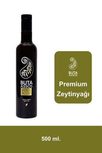 Buta Assos Premium Organik Polifenollü Soğuk Sıkım Erken Hasat Cam Sızma Zeytinyağı 500 ml