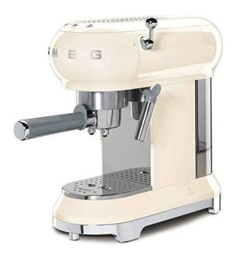 Smeg ECF01CREU 50's 1350 W Paslanmaz Çelik Tezgah Üstü Kapsülsüz Yarı Otomatik Espresso Makinesi Siyah