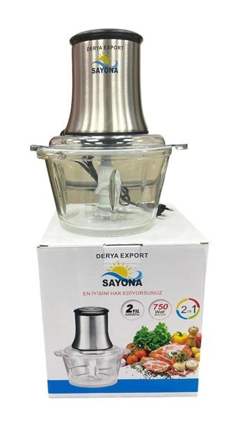 Derya SAYONA SYN-18C 750 W 3.5 lt Cam Hazneli Öğütücülü 4 Bıçaklı Rondo İnox