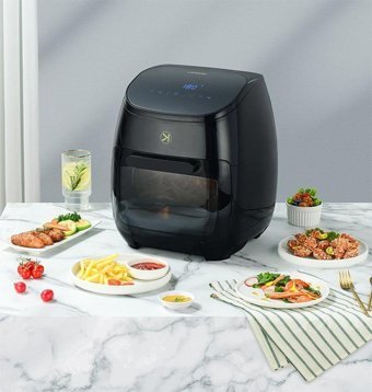 Xiaomi Mi Liven XXXXL Airfryer 11 lt Tek Hazneli Izgara Yapan Led Ekranlı Yağsız Sıcak Hava Fritözü Siyah