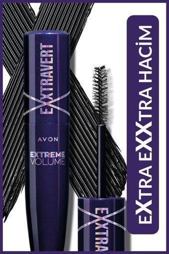 Avon Exxtravert Hacim Veren Blackest Black Maskara