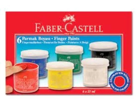 Faber-Castell Yıkanabilir 25 ml 6'lı Çok Renkli Parmak Boyası