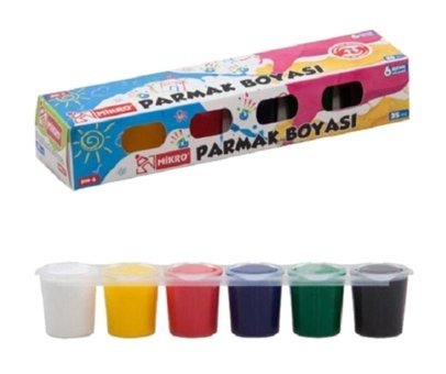 Mikro Pm-6 25 ml 6'lı Çok Renkli Parmak Boyası