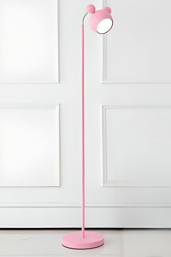 Vinner Pollys Metal Ayaklı Tek Ayak Eğik baş Lambader 165 cm Pembe