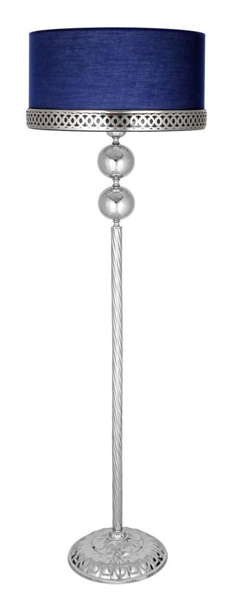 Vinner Çift Küre Metal Ayaklı Tek Ayak Silindir Lambader 160 cm Lacivert