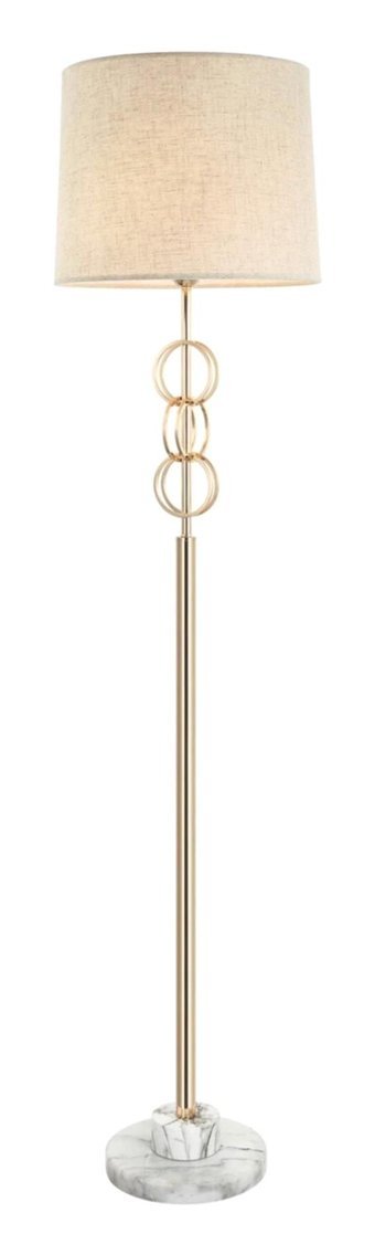 Lucea Ballas Metal Ayaklı Tek Ayak Silindir Lambader 168 cm Bej