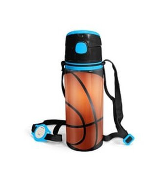 Coral Basketbol Pipetli Renkli Okul Çocuk Matara 600 ml