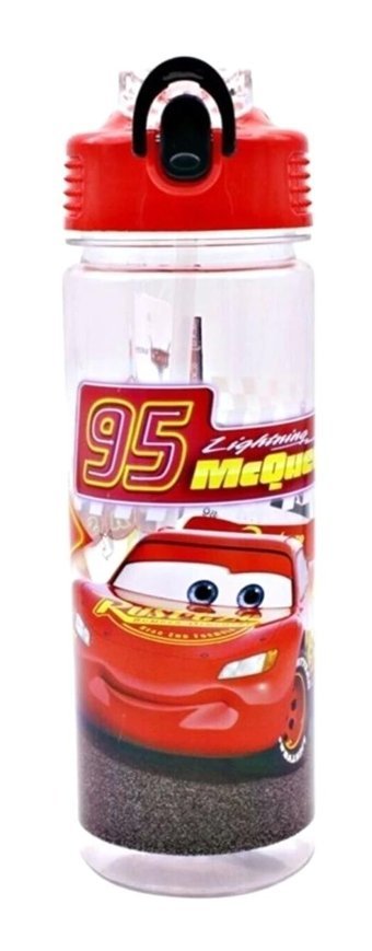 Mikro Mcqueen Pipetli Kırmızı Okul Çocuk Matara 350 ml