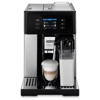 Delonghi ESAM460.80.MB Perfecta Deluxe 1250 W Paslanmaz Çelik Tezgah Üstü Kapsülsüz Öğütücülü Yarı Otomatik Espresso Makinesi Inox - Siyah