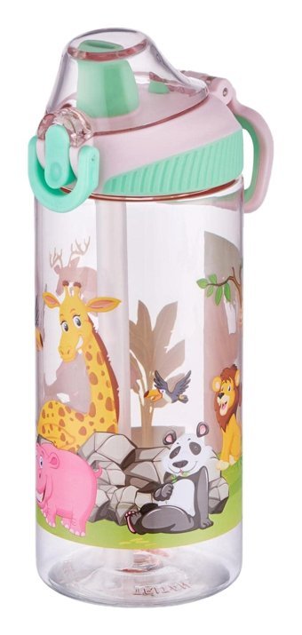 Vagonlife Fiftyfifty Tritan Pipetli Şeffaf Okul Çocuk Matara 500 ml