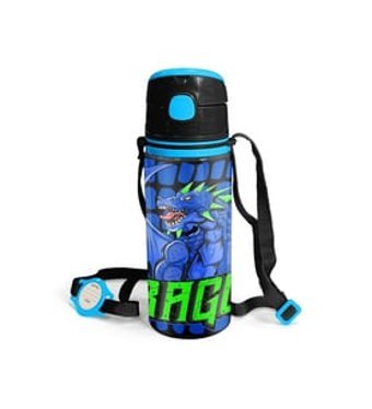 Coral Ejderha Pipetli Renkli Okul Çocuk Matara 600 ml