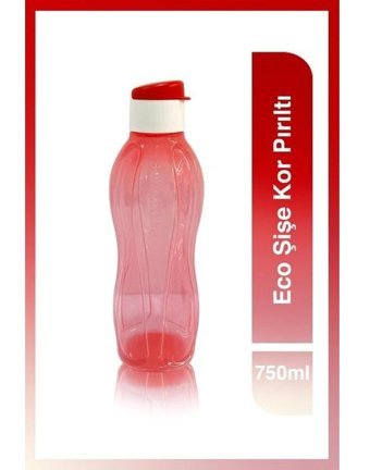 Tupperware Eco Kor Pırıltı Kırmızı Çocuk Suluk 750 ml