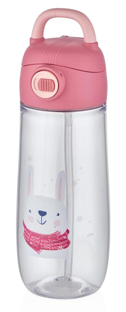 Vagonlife VGN6678 Pipetli Pembe Okul Çocuk Matara 550 ml