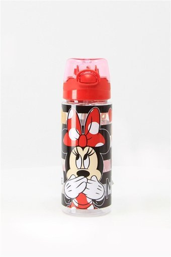 Frocx Minnie Mouse Pipetli Kırmızı Okul Çocuk Matara 500 ml