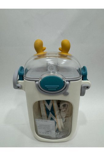 Vagonlife T4015 Pipetli Beyaz Okul Çocuk Matara 400 ml