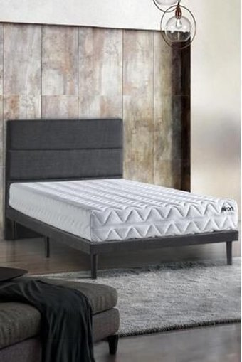 Niron Yatak Slim 90x190 cm Başlıklı Tek Kişilik Baza Seti Antrasit