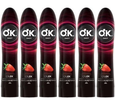 Okey Çilekli Kayganlaştırıcı Jel 6x100 ml