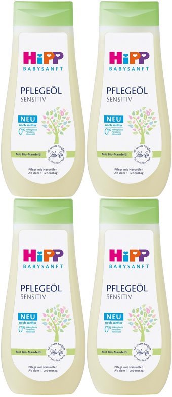 Hipp Babysanft Organik Bademli Bebek Masaj Yağı 4x200 ml