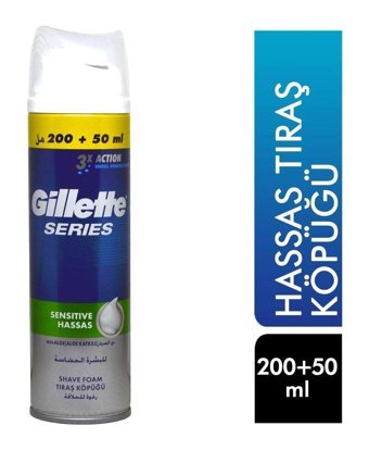 Gillette Series Hassas Ciltler İçin Seyahat Boy Tıraş Köpüğü 250 ml