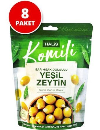 Komili Sarımsak Dolgulu Zeytin Paket 8x170 gr