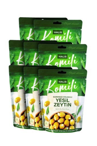 Komili Sarımsak Dolgulu Zeytin Paket 8x170 gr