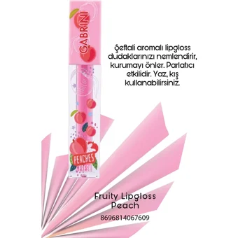 Gabrini Fruity Lipgloss Nemlendiricili Dudak Parlatıcısı Pembe