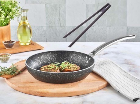 Kahramanlar Silikon Maşa Granit 24 cm Tava