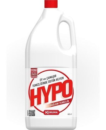 Hypo Sağlam Temizlik Kokusuz Banyo-Mutfak İçin Sıvı Çamaşır Suyu 4 lt