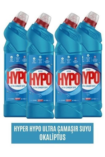 Hyper Hypo Kokulu Banyo-Mutfak İçin Konsantre Sıvı Çamaşır Suyu 4x750 ml