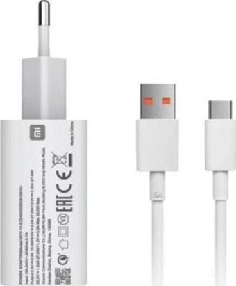 Xiaomi Type C Kablolu 33 W Hızlı Şarj Aleti Beyaz